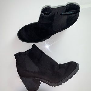 Black Suede(ish) Booties!